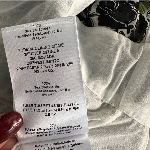 Giambattista Valli Plunging Floral Mini Chiffon Dress Size 46/US 10 NWT $3,350 - Picture 9 of 13